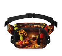 Riñonera de otoño para mujeres, hombres, niñas, niños, botella de vino rojo otoñal, riñonera para correr, deportes, senderismo, bolsa de cinturón, color, XL, Organizador de bolsas