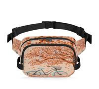 Riñonera de otoño para mujeres, hombres, niñas y niños, riñonera de árbol de bicicleta de otoño para correr, deportes, senderismo, bolsa de cinturón, color, XL, Organizador de bolsas