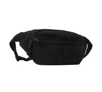 Riñonera de pana, bolsa deportiva de viaje para niñas y mujeres, color sólido, bolsa cruzada con cinturón ajustable, Black