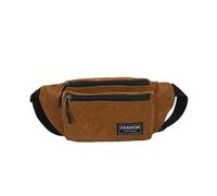 Riñonera de pana con cremallera, bolsa de viaje para niñas, riñonera de pana para hombres, Brown