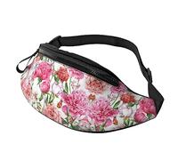 Riñonera de peonía de jardín para correr, senderismo, viajes, entrenamiento, pasear al perro, deportes, pesca, riñonera, Black, Talla única