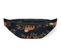Riñonera de perezoso con diseño de árbol floral para hombres, mujeres, niños y niñas, riñonera de perezoso, deportiva, senderismo, correr, bolsa de cinturón, color, M, Organizador de bolsas