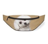 Riñonera de perro maltés para hombres, mujeres, niños y niñas, bonita riñonera para perro, deportiva, senderismo, correr, bolsa de cinturón, color, M, Organizador de bolsas