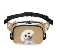 Riñonera de perro maltés para mujeres, hombres, niñas y niños, bonita riñonera para perros, correr, deportes, senderismo, bolsa de cinturón, color, XL, Organizador de bolsas