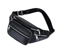 Riñonera de piel sintética ajustable para llevar el dinero y la cadera, bolsa de viaje para cruzar, correr, atar al hombro, ciclismo, bolsa impermeable para deportes, cintura reflectante, para correr