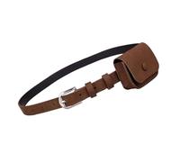 Riñonera de piel sintética de moda para uso diario, inspirada en Corea, bolso pequeño, diseño ligero, elegante y pequeña, bolsa de cinturón para viajes, compras al aire libre, Café Oscuro, Belleza