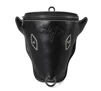 Riñonera de piel sintética medieval, monedero portátil para la Edad Media, monedero, cinturón, bolsas LARP, disfraces, regalos, cuero medieval, Bolsa negra, Talla única