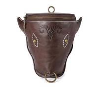 Riñonera de piel sintética medieval, monedero portátil para la Edad Media, monedero, cinturón, bolsas LARP, disfraces, regalos, cuero medieval, Bolsa caqui, Talla única