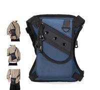 Riñonera de Pierna en Tejido Oxford, Bolsa Táctica Impermeable para Hombre y Mujer, Pernera Multifuncional para Moto, Senderismo y Pesca, Riñonera de Muslo Ligera y Ajustable (Royal Blue)