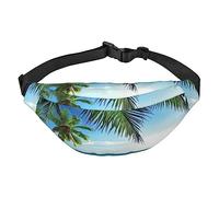 Riñonera de playa hawaiana tropical para hombres y mujeres, riñonera ajustable para viajes, caminar, correr, riñonera, Como se muestra en la imagen, Talla única, Mochila casual