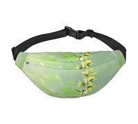 Riñonera de poliéster impermeable con cinturón ajustable, versátil bolsa cruzada para hombres y mujeres, Flor amarilla floreciente, Talla única