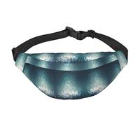 Riñonera de poliéster impermeable con cinturón ajustable, versátil bolsa cruzada para hombres y mujeres, Magic Lotus Floral, Talla única