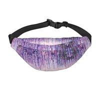 Riñonera de poliéster impermeable con cinturón ajustable, versátil bolsa cruzada para hombres y mujeres, Árbol floral, Talla única