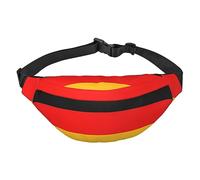 Riñonera de poliéster impermeable con cinturón ajustable, versátil bolsa cruzada para hombres y mujeres, Bandera de Alemania, Talla única