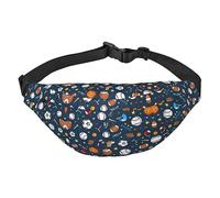 Riñonera de poliéster impermeable con cinturón ajustable, versátil bolsa cruzada para hombres y mujeres, Béisbol, baloncesto, fútbol, hockey, Talla única