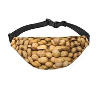 Riñonera de poliéster impermeable con cinturón ajustable, versátil bolsa cruzada para hombres y mujeres, Patatas de jardín, Talla única