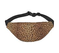 Riñonera de poliéster impermeable con cinturón ajustable, versátil bolsa cruzada para hombres y mujeres, Patrón de leopardo., Talla única