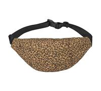 Riñonera de poliéster impermeable con cinturón ajustable, versátil bolsa cruzada para hombres y mujeres, Animal Leopardo Salvaje, Talla única