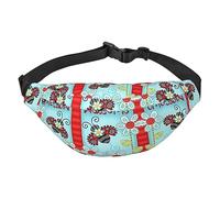 Riñonera de poliéster impermeable con cinturón ajustable, versátil bolsa cruzada para hombres y mujeres, Flor de mariquita, Talla única