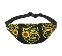 Riñonera de poliéster impermeable con cinturón ajustable, versátil bolsa cruzada para hombres y mujeres, Blessed to Be Called Sunflower, Talla única