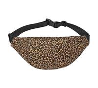 Riñonera de poliéster impermeable con cinturón ajustable, versátil bolsa cruzada para hombres y mujeres, Leopardo guepardo fresco, Talla única