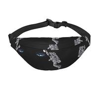 Riñonera de poliéster impermeable con cinturón ajustable, versátil bolsa cruzada para hombres y mujeres, Baloncesto espacial astronauta, Talla única
