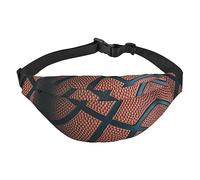 Riñonera de poliéster impermeable con cinturón ajustable, versátil bolsa cruzada para hombres y mujeres, Deporte de baloncesto, Talla única
