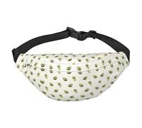 Riñonera de poliéster impermeable con cinturón ajustable, versátil bolsa cruzada para hombres y mujeres, Lindo aguacate, Talla única