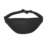 Riñonera de poliéster impermeable con cinturón ajustable, versátil bolsa cruzada para hombres y mujeres, Patrón de leopardo negro, Talla única