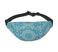 Riñonera de poliéster impermeable con cinturón ajustable, versátil bolsa cruzada para hombres y mujeres, Flores de mandala vintage, Talla única