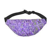 Riñonera de poliéster impermeable con cinturón ajustable, versátil bolsa cruzada para hombres y mujeres, Lavanda morada, Talla única