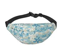 Riñonera de poliéster impermeable con cinturón ajustable, versátil bolsa cruzada para hombres y mujeres, Hermosa estrella de mar, Talla única