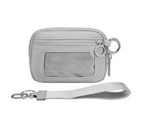 Riñonera de poliéster impermeable para deportes al aire libre, correr, con organización multibolsillos y opción multicolor, gris claro