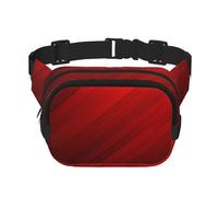 Riñonera de rayas rojas, pequeña, a la moda, cruzada, ligera, para mujeres y hombres, correr, entrenamiento, senderismo, viajes