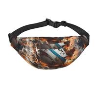 Riñonera de rugby On Fire. Ligera e impermeable, adecuada para viajes y uso diario, diseño de moda, para hombres y mujeres.