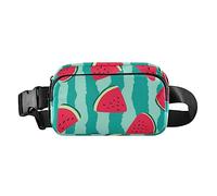 Riñonera de sandías rosas para mujer, con correa ajustable, mini bolsa de cintura para entrenamiento y correr, Sandías Rosas, 8" x 5.3" x 2.3"/20 x 13 x 6cm