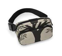 Riñonera de sarga de gran capacidad con diseño de bandera palestina del árbol de la vida, un artículo imprescindible para viajes con manos libres, Bandera palestina del árbol de la vida, 20x13cm