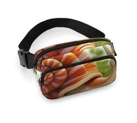 Riñonera de sarga de gran capacidad con estampado de caracol, un artículo imprescindible para viajes con manos libres, Lindo caracol, 20x13cm