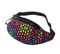 Riñonera de senderismo colorida para concienciación sobre el autismo, bolsa de cintura ligera, Black, Talla única, Riñoneras