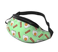 Riñonera de Senderismo Kawaii Green Eggs Bacon Crossbody Riñonera Riñonera Ligera