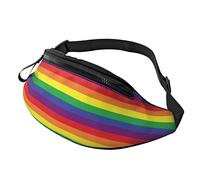 Riñonera de Senderismo LGBT Rainbow Pride Stripes Crossbody Riñonera Riñonera Ligera
