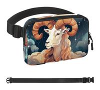 Riñonera de té árabe para hombres y mujeres, bolsa de cintura de senderismo, cinturón de bolsillo con correa ajustable para correr, caminar, viajar, Multicolor 17, 1.5x9.0x5.9in/4x23x15cm