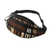 Riñonera de tela de barro africano con estampado tribal para hombres y mujeres, paquete ligero para viajes, compras y eventos al aire libre