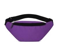 Riñonera de tela Oxford impermeable, 30 x 15 cm, riñonera deportiva azul con correa ajustable, Púrpura, 30X7X13CM, Deporte casual