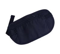 Riñonera de viaje, cinturón de dinero delgado con correa ajustable, bolsa de cinturón invisible, cartera de cintura para exteriores, bolsa oculta para pasaporte, Black