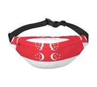 Riñonera de viaje con bandera de Singapur, adecuada para deportes, correr, ciclismo, viajes, pesca, para niños, color negro, talla única