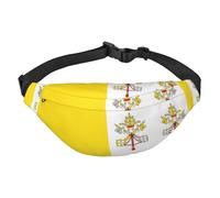 Riñonera de viaje con la bandera del Vaticano, adecuada para deportes, correr, ciclismo, viajes, pesca para niños, bolsa cruzada grande