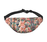 Riñonera de viaje de unicornio rosa con corte de papel, adecuada para deportes, correr, ciclismo, viajes, pesca, niños, talla única, color negro