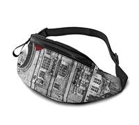 Riñonera de Viaje, riñonera a la Moda con Conector para Auriculares, Correa Ajustable, Tower Bridge Thames y Parapente