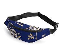 Riñonera deportiva abstracta de cuervos voladores para hombres y mujeres, Ramas de Rosesbranches of Roses of Roses, Talla única, Riñoneras